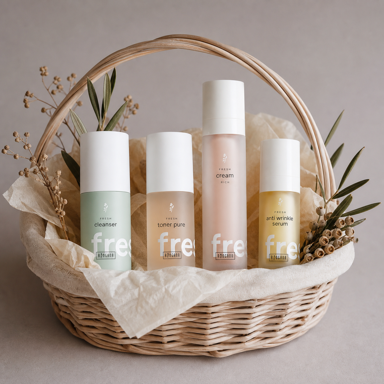 Productos reales de la cesta Ritual Renewal